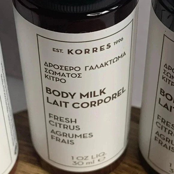 KORRES Body Milk Wash 5-Piece Travel Size Set for Stressed Skin New - Picture 4 of 7